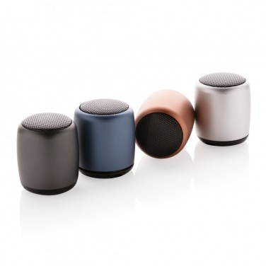 Logo trade promotional gifts image of: Mini aluminium wireless speaker