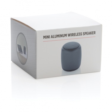 Logo trade corporate gift photo of: Mini aluminium wireless speaker