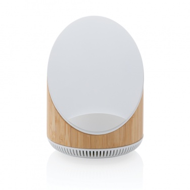 Logotrade corporate gift picture of: Ovate bamboo 5W speaker with 15W wireless charger