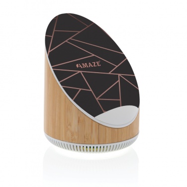 Logotrade promotional item image of: Ovate bamboo 5W speaker with 15W wireless charger