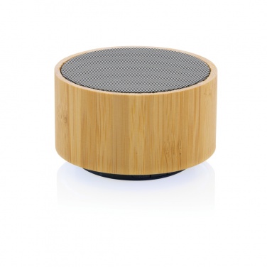 Logo trade corporate gifts image of: RCS recycled plastic and bamboo 3W wireless speaker