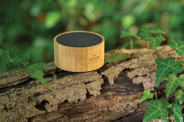 Logotrade business gifts photo of: RCS recycled plastic and bamboo 3W wireless speaker