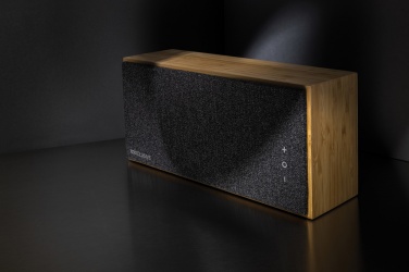 Logo trade business gifts image of: Wynn 20W bamboo wireless speaker