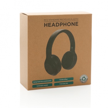 Logotrade promotional item image of: RCS standard recycled plastic headphone