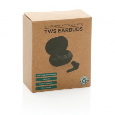 Logo trade corporate gifts picture of: RCS standard recycled plastic TWS earbuds