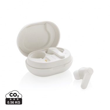 Logo trade business gifts image of: RCS standard recycled plastic TWS earbuds