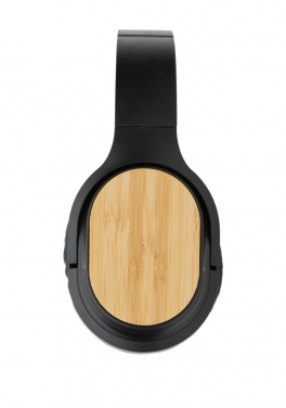 Logo trade promotional products image of: RCS and bamboo Elite Foldable wireless headphone