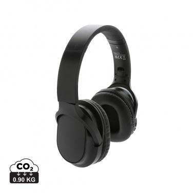 Logo trade promotional items picture of: RCS recycled plastic Elite Foldable wireless headphone