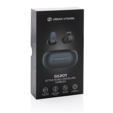 Logo trade advertising products image of: Urban Vitamin Gilroy hybrid ANC and ENC earbuds