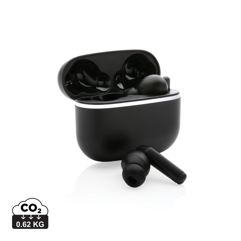 Logo trade promotional merchandise photo of: RCS recycled plastic Swiss Peak TWS earbuds 2.0