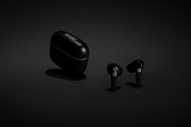 Logo trade promotional giveaway photo of: RCS recycled plastic Swiss Peak TWS earbuds 2.0