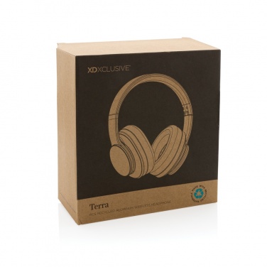 Logo trade promotional products picture of: Terra RCS recycled aluminium wireless headphone