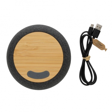 Logo trade business gifts image of: RCS Rplastic/PET and bamboo 5W speaker