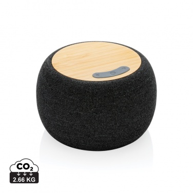 Logo trade promotional gifts image of: RCS Rplastic/PET and bamboo 5W speaker