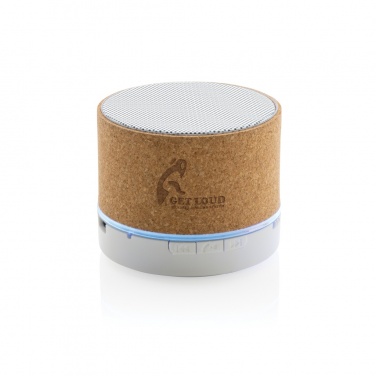 Logo trade promotional merchandise picture of: Cork 3W wireless speaker