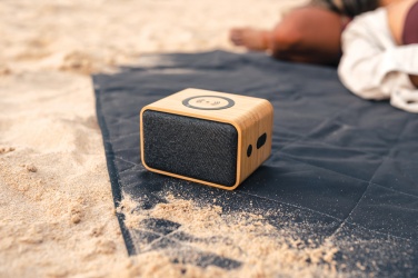 Logotrade promotional merchandise photo of: RCS Rplastic 3W speaker with bamboo 5W wireless