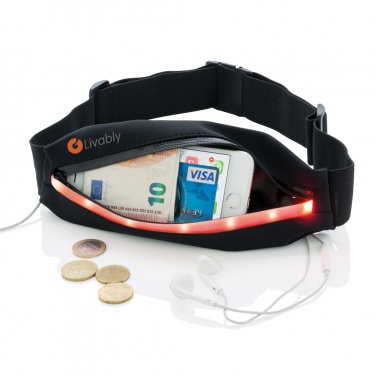 Logo trade promotional giveaways image of: Running belt with LED