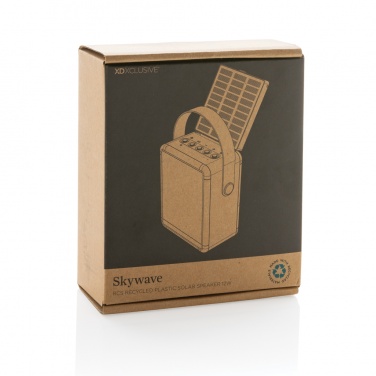 Logotrade corporate gift image of: Skywave RCS recycled plastic solar speaker 12W