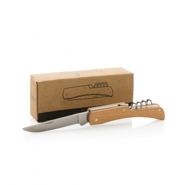 Logo trade corporate gifts picture of: Wooden knife with bottle opener