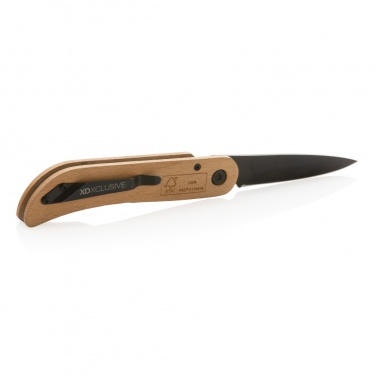 Logo trade promotional gifts image of: Nemus Luxury Wooden knife with lock