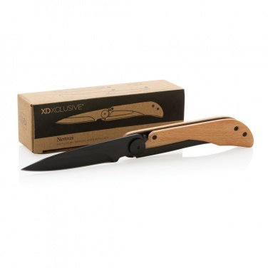 Logo trade promotional merchandise image of: Nemus Luxury Wooden knife with lock