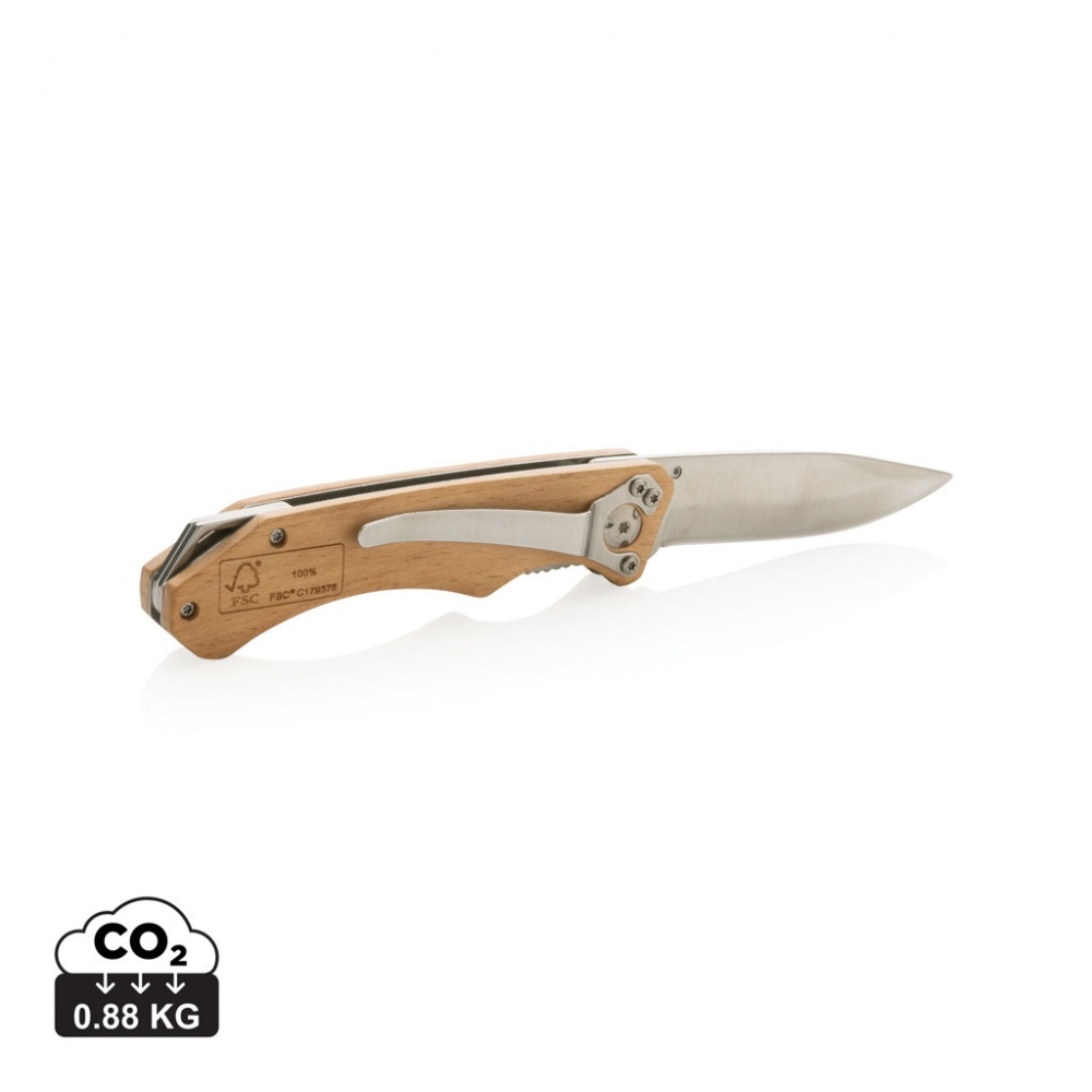 Logo trade advertising product photo of: Wooden outdoor knife