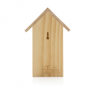 Logo trade business gifts image of: Wooden birdhouse