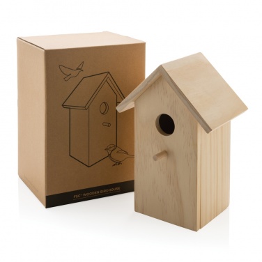 Logo trade corporate gifts picture of: Wooden birdhouse