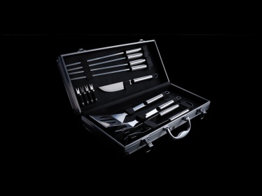 Logotrade advertising product image of: 12 pcs barbecue set in aluminium box