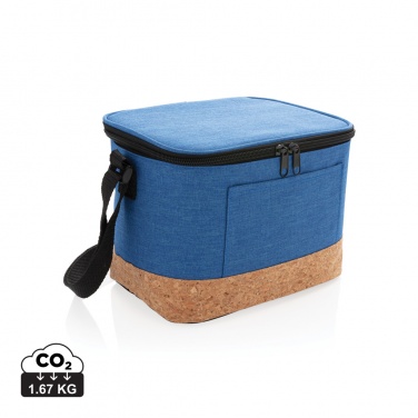 Logo trade promotional giveaways image of: Two tone cooler bag with cork detail