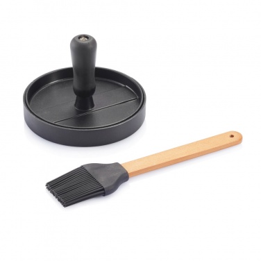 Logotrade corporate gift image of: BBQ set with hamburger press and brush