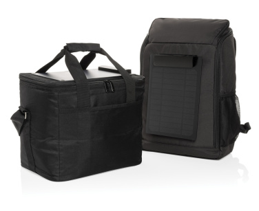 Logotrade business gift image of: Pedro AWARE™ RPET deluxe cooler bag with 5W solar panel