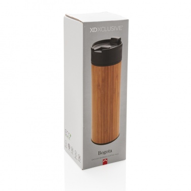 Logo trade promotional merchandise image of: Bogota vacuum bamboo coffee mug