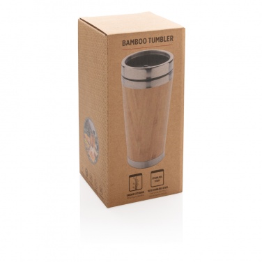 Logo trade promotional giveaways image of: Bamboo tumbler