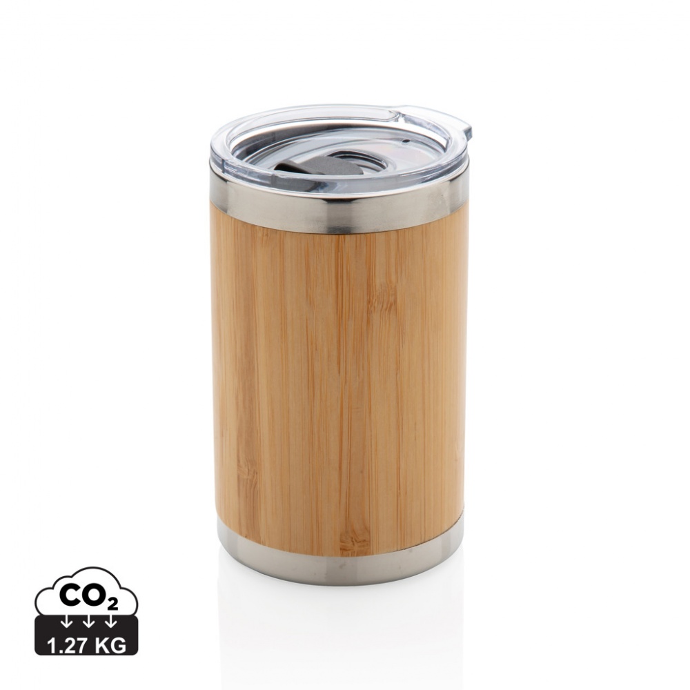 Logo trade promotional merchandise photo of: Bamboo coffee to go tumbler