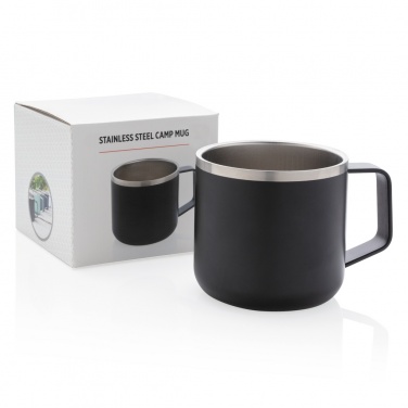 Logo trade promotional giveaways image of: Stainless steel camp mug