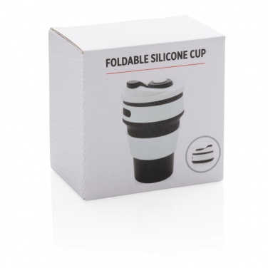 Logo trade promotional giveaways image of: Foldable silicone cup