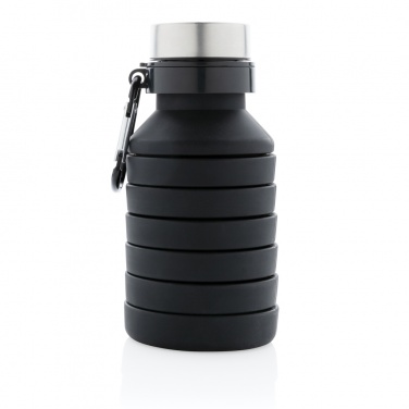 Logotrade promotional merchandise image of: Leakproof collapsible silicone bottle with lid