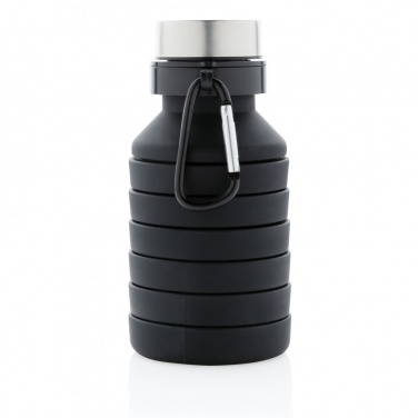 Logo trade promotional gift photo of: Leakproof collapsible silicone bottle with lid