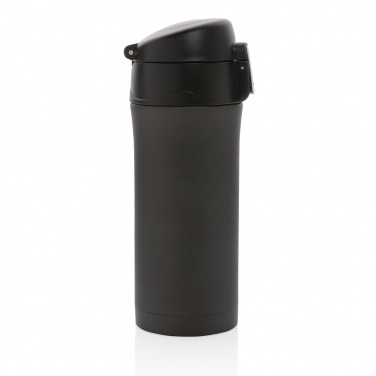 Logo trade promotional giveaways picture of: Metallic easy lock vacuum mug