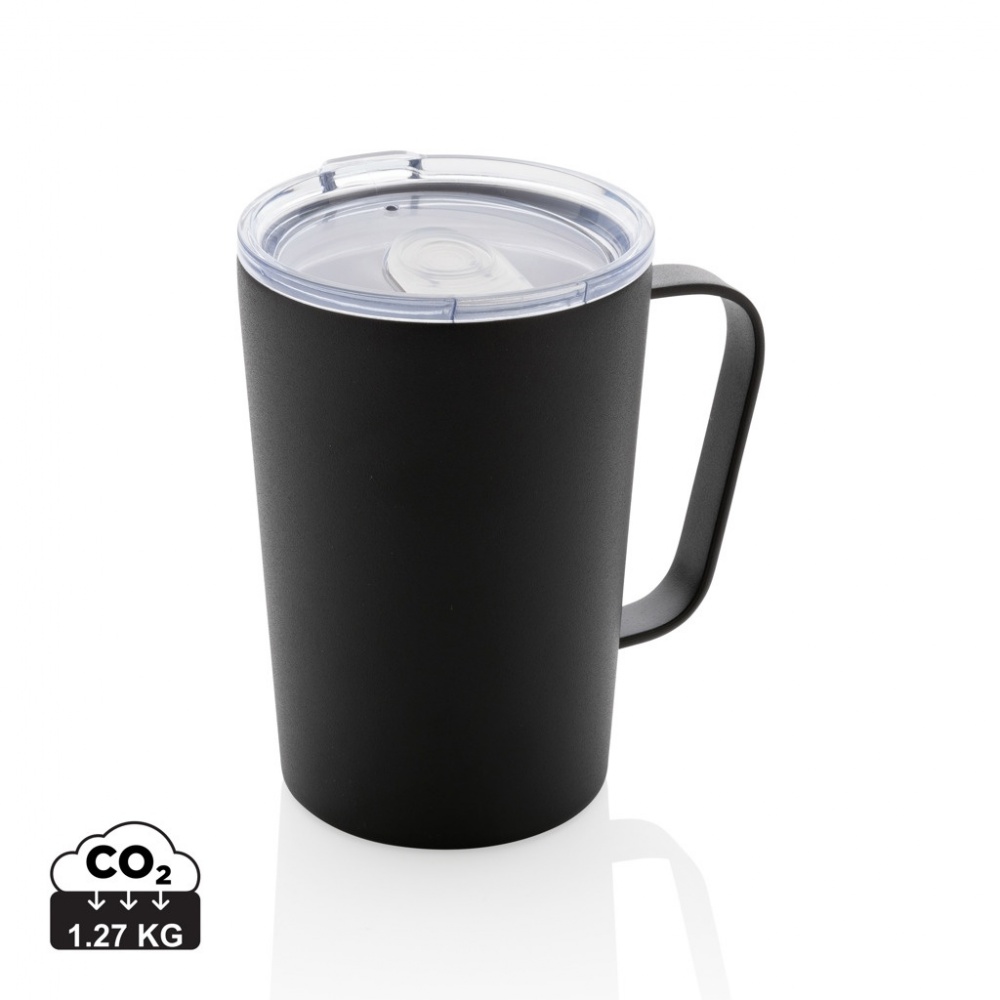 Logo trade business gift photo of: RCS Recycled stainless steel modern vacuum mug with lid