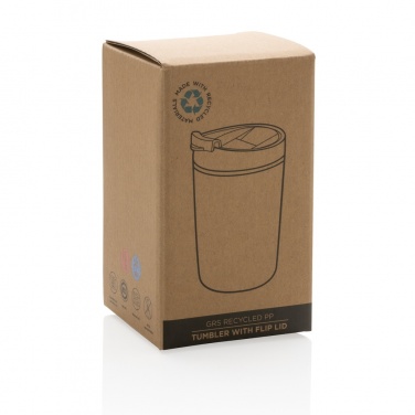 Logotrade promotional merchandise picture of: GRS Recycled PP tumbler with flip lid