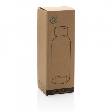 Logotrade promotional gift picture of: RCS RPET bottle with bamboo lid