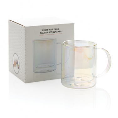 Logotrade promotional merchandise image of: Deluxe double wall electroplated glass mug