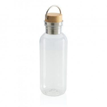 Logo trade promotional merchandise picture of: RCS RPET bottle with bamboo lid and handle