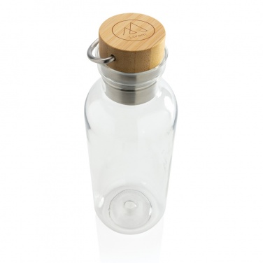 Logo trade business gifts image of: RCS RPET bottle with bamboo lid and handle