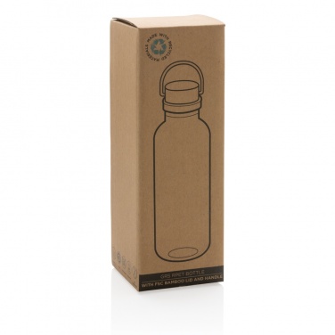 Logotrade business gift image of: RCS RPET bottle with bamboo lid and handle