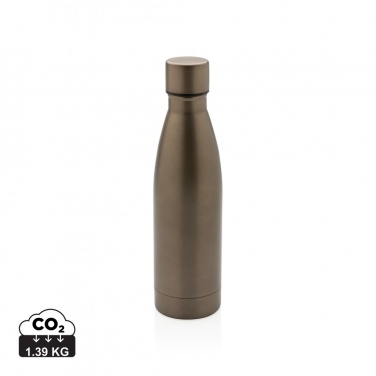 Logo trade promotional merchandise image of: RCS Recycled stainless steel solid vacuum bottle