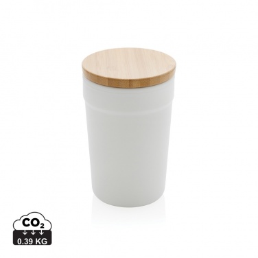 Logotrade promotional product picture of: GRS certified recycled PP mug with bamboo lid