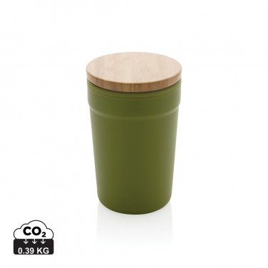 Logo trade corporate gifts image of: GRS certified recycled PP mug with bamboo lid